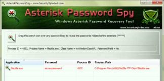Obtener la contraseña oculta detrás de los asteriscos Asterisk Password Spy